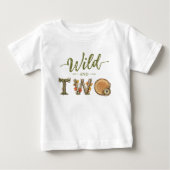 Wild and Two 水彩デザイン ベビー服 2歳 誕生日Tシャツ ベビーTシャツ (正面)