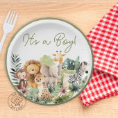 Wild Animal Baby Shower Paper Plate ペーパープレート