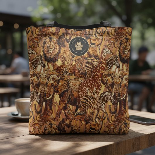 Wild Animal Collage Safari Bachelorette ID1149 トートバッグ