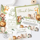 Wild Animal Flat Thank You Card ノートカード