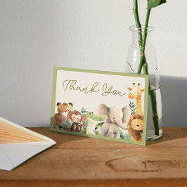 Wild Animal Flat Thank You Card ノートカード