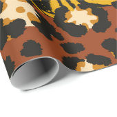Wild animal leopard and tiger skins patchwork abst ラッピングペーパー (ロールコーナー)