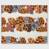 Wild animal mix seamless pattern. Jaguar, leopard, ラッピングペーパー (フラット)