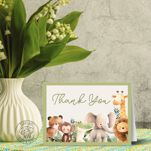 Wild Animal Thank You Card サンキューカード