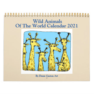 Wild Animals 2021 Calendar from Denis Gaston Art カレンダー