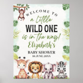 Wild Animals Baby Shower Boy ポスター (正面)