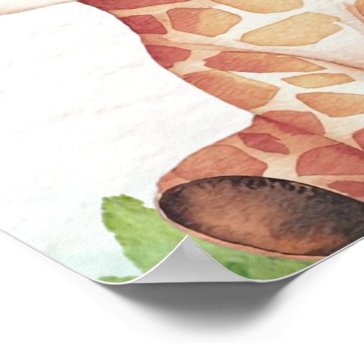 Wild Animals Baby Shower Boy ポスター (角)