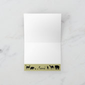 Wild Animals Initials Folded Thank You Card サンキューカード (内部)