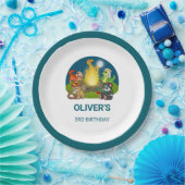 Wild Animals Jungle Night Camping Birthday Party  ペーパープレート (パーティー)