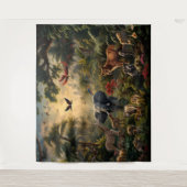 Wild Animals Wall Art- Jungle Animals Photo  タペストリー (正面)