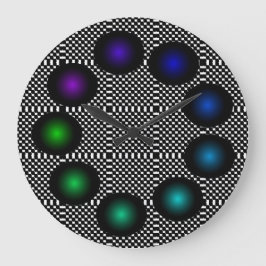 Wild Art Fun Trippy Optical Illusion Unusual ラージ壁時計