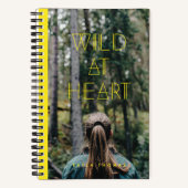 Wild at Heart 幾何学タイポグラフィー写真ジャーナル ノートブック (正面)