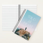 Wild at Heart 幾何学タイポグラフィー写真ジャーナル ノートブック (内側)
