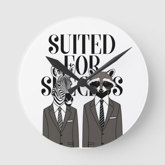 Wild at Heart: The Suited Elite Tee ラウンド壁時計 (正面)