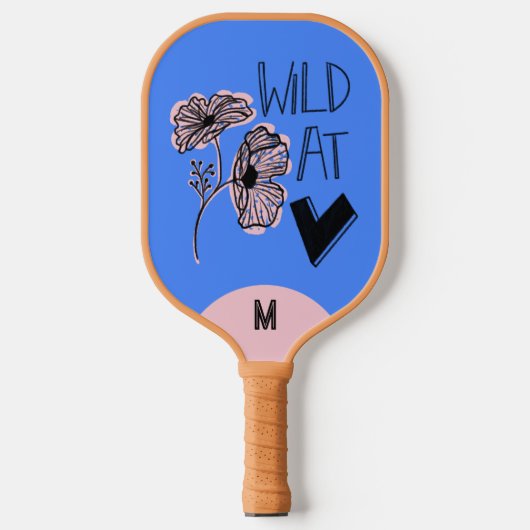 Wild At Heart Whimsical Blue Pickleball Paddle ピックルボールラケット (正面)