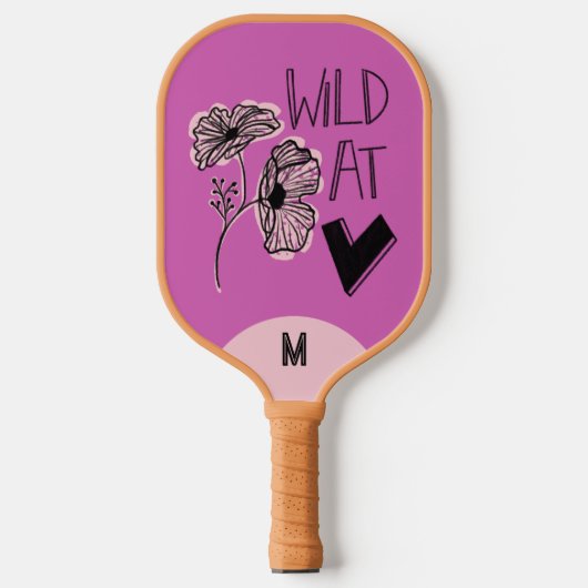 Wild At Heart Whimsical Pink Pickleball Paddle ピックルボールラケット (正面)