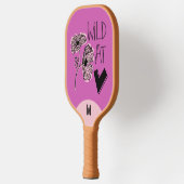 Wild At Heart Whimsical Pink Pickleball Paddle ピックルボールラケット (左)