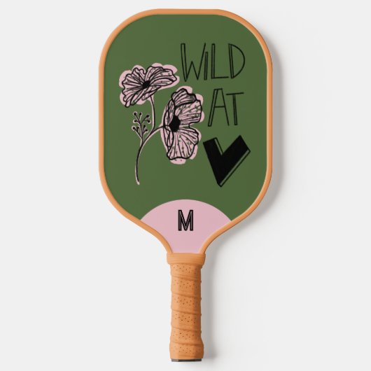 Wild At Heart Whimsical Pink Pickleball Paddle  ピックルボールラケット (正面)