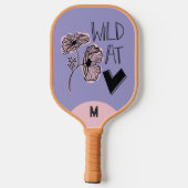 Wild At Heart Whimsical Purple Muted Lavender ピックルボールラケット (裏面)