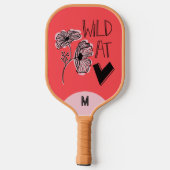 Wild At Heart Whimsical Red Pickleball Paddle ピックルボールラケット (裏面)