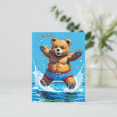 Wild Bear Summer Vintage Pool シーズンポストカード (スタンド正面)