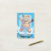 Wild Bear Summer Vintage Pool  ポストイット (デスク上)