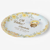 Wild Bee Baby shower Gender Neutral ペーパープレート (アングル)