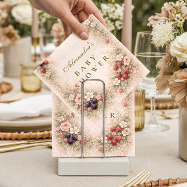 Wild Berry Garden Baby Shower スタンダードカクテルナプキン