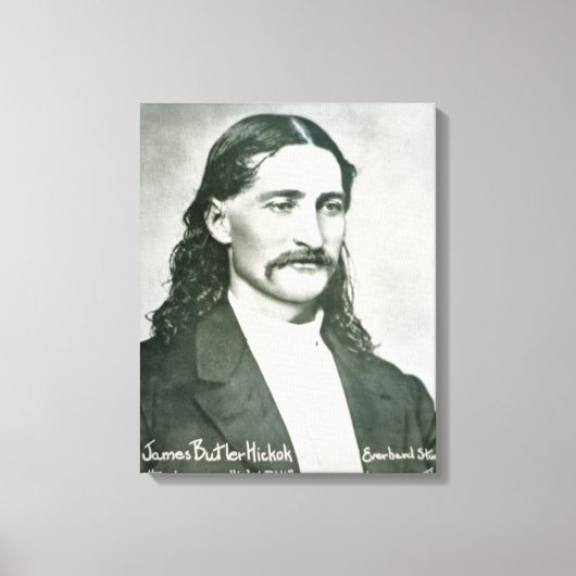 Wild Bill' Hickok (写真b/w) キャンバスプリント (正面)