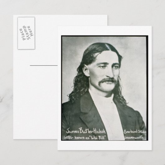 Wild Bill' Hickok （写真b/w） ポストカード (正面/裏面)