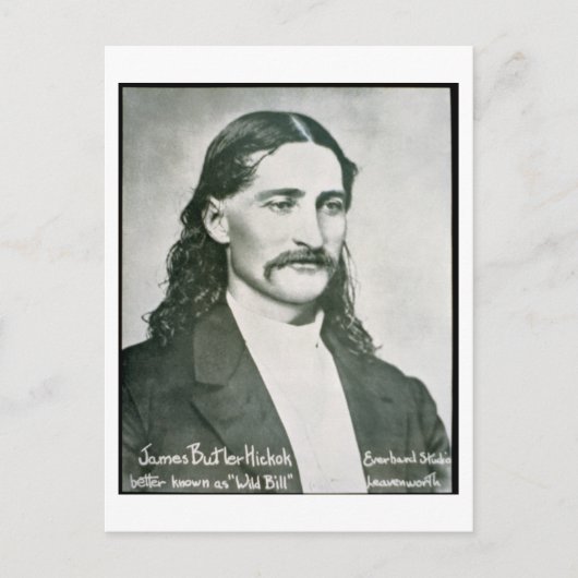 Wild Bill' Hickok （写真b/w） ポストカード (正面)