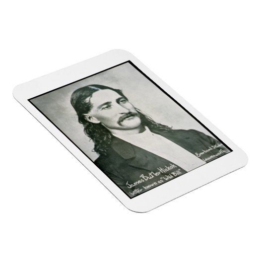 Wild Bill' Hickok (写真b/w) マグネット (右側)