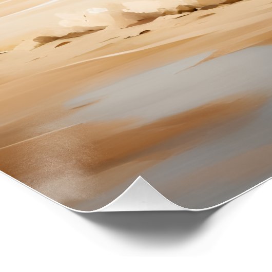 Wild black stallion galloping ポスター (コーナー)