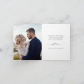 Wild Boho Protea Pampas Grassフローラ結婚の写真 サンキューカード (内部)