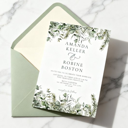 Wild Botanical Wedding Invitation 招待状
