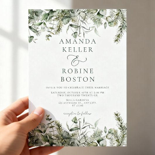 Wild Botanical Wedding Invitation 招待状
