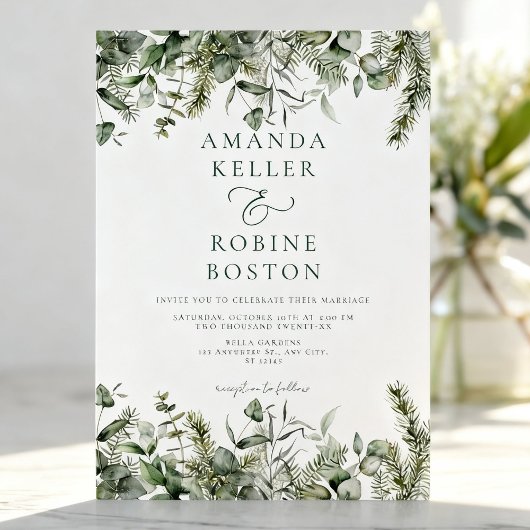 Wild Botanical Wedding Invitation 招待状