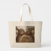 Wild boxing rabbits canvas ラージトートバッグ (裏面)