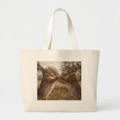 Wild boxing rabbits canvas ラージトートバッグ (正面)