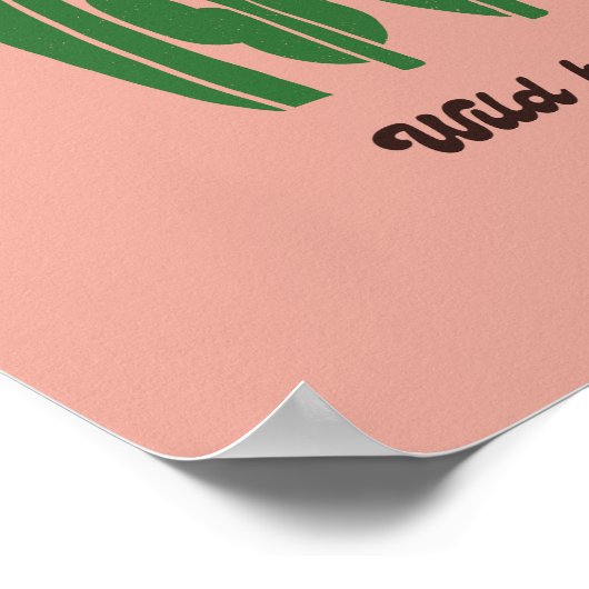 Wild But Kind Retro Daisy Wall Art ポスター (角)