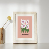 Wild But Kind Retro Daisy Wall Art ポスター