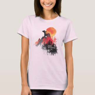 Wild by Design – 抽象的なクマと山のワイルド Tシャツ