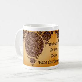 Wild Cat Patternモダン Geometric Employee Welcome コーヒーマグカップ