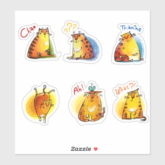 Wild Cat Stickersシリーズ#2 シール (シート)