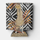 Wild Cheetah ワインタンブラー - アフリカの野生動物アート 缶クーラー (正面)