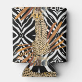 Wild Cheetah ワインタンブラー - アフリカの野生動物アート 缶クーラー (裏面)