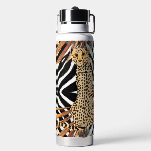 Wild Cheetah - African Wildlife Water Bottle ウォーターボトル (背面)