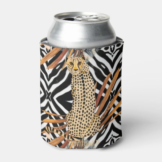 Wild Cheetah Wine Tumbler – African Wildlife Art  缶クーラー (缶正面)