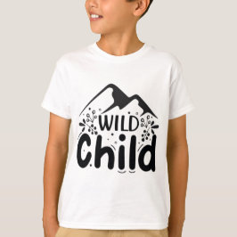 Wild Child キッズTシャツ - 冒険心あふれる山 Tシャツ