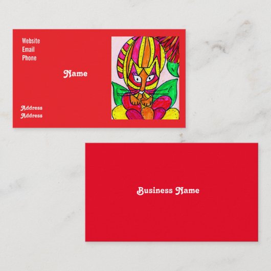Wild Colorful Business Card 名刺 (正面/裏面)